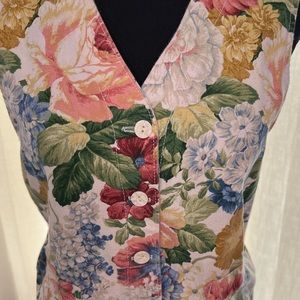 Vintage floral vest